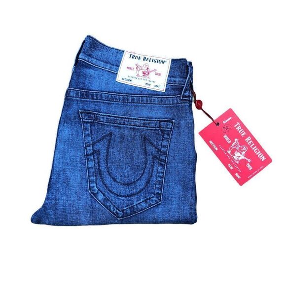 Brand New True Religion Jeans Size 32 RICKY RELAXED STRAIGHT Blue - Picture 5 of 9